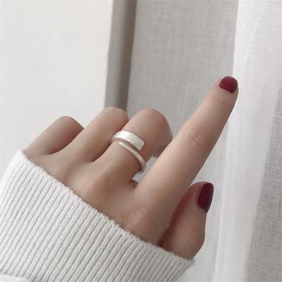 Punk Design 925 Srebrne Pierścienie Geometryczne Dla Kobiet Bijoux Femme Biżuteria Akcesoria Anillos Jz282