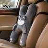 Süßes Tier-Reisekissen H-förmig Auto für Kinder, Nackenkissen Sitz, Schlafende Dekorative Innenraum-Accessoire-Kissen, Plüsch-Ruhekissen Reisen