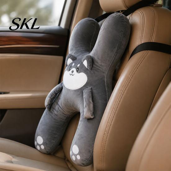 Süßes Tier-Reisekissen H-förmig Auto für Kinder, Nackenkissen Sitz, Schlafende Dekorative Innenraum-Accessoire-Kissen, Plüsch-Ruhekissen Reisen
