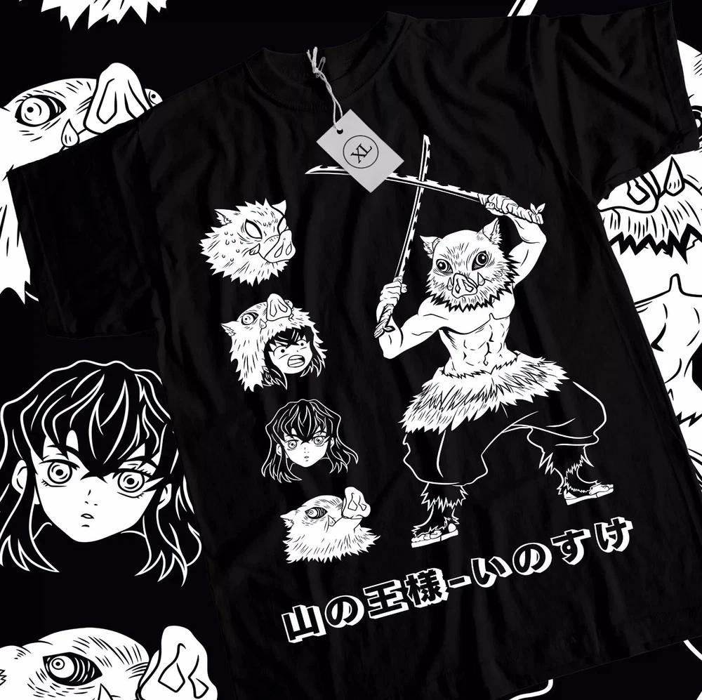 Inosuke Tshirt Demon Slayer Inosuke Kimetsu No Yaiba Anime Movie Unisexga Shirt S