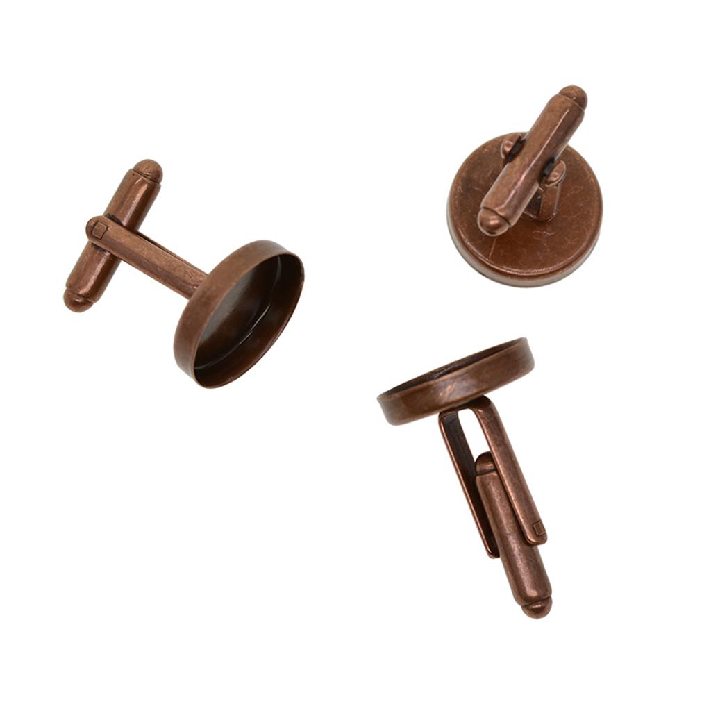 10 Sada kulatých kulatých manžetových knoflíčků o průměru 16 mm