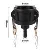 2" Cam-Lock Adapters 1/2" 1" 1.5" 2" Pipe S60 Coarse Thread IBC Tank Quick Couplings Water Tank Joints Garden Cam Groove Fitting