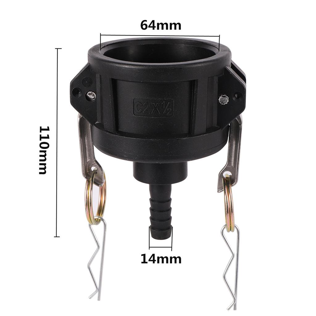 2" Cam-Lock Adapters 1/2" 1" 1.5" 2" Pipe S60 Coarse Thread IBC Tank Quick Couplings Water Tank Joints Garden Cam Groove Fitting