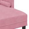 Sofa Set with Cushions Pink Polyester