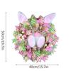 Easter Rabbit Wreath Decor For Front Door Easter Bunny Door Wreath Bunny Gnome Design Farmhouse Wreath Spring Outdoor Garland