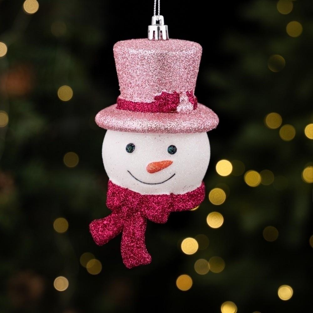 Santa Christmas Tree Decor Plastic Xmas Ornaments Cute Santa Claus Snowman Pendant  Festival Party
