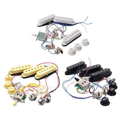 Gitarre Vorverkabelter Kabelbaum Gitarren Tonabnehmer 5-Wege-Schalter Kabelbaum Konverter 500K Potentiometer 2T1V Kabelbaum-Kit