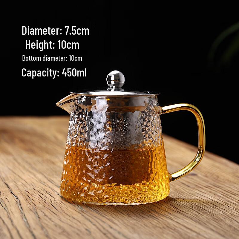 MUTTI Heat-Resistant Glass Teapot with Stainless Steel Filter