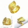 Metal Napkin Ring Buckles Gold Leaf Dinning Table Decoration  for Wedding Birthday Party
