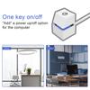 External Desktop Computer PC Power Button Switch Mechanical Key With 2M Cable 7 LED PC On Off For Home Office Internet Cafe