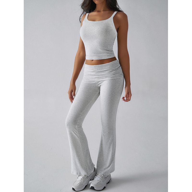 

2025 Leisure Sports Knitted Vest and Pants Set Black M
