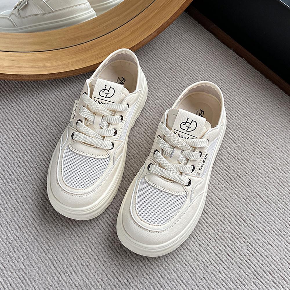 Women's Breathable Sports Shoes Low Top Mesh up Thick Bottom Casual Sneakers Comfortable Wear Resistant Rubber Outsole