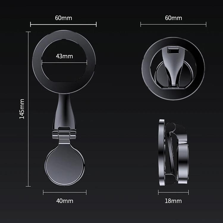 Magnetic Car Phone Holder 360 Degree Rotation Foldable Phone Mount Suction Cup Car Navigation Phone Holder