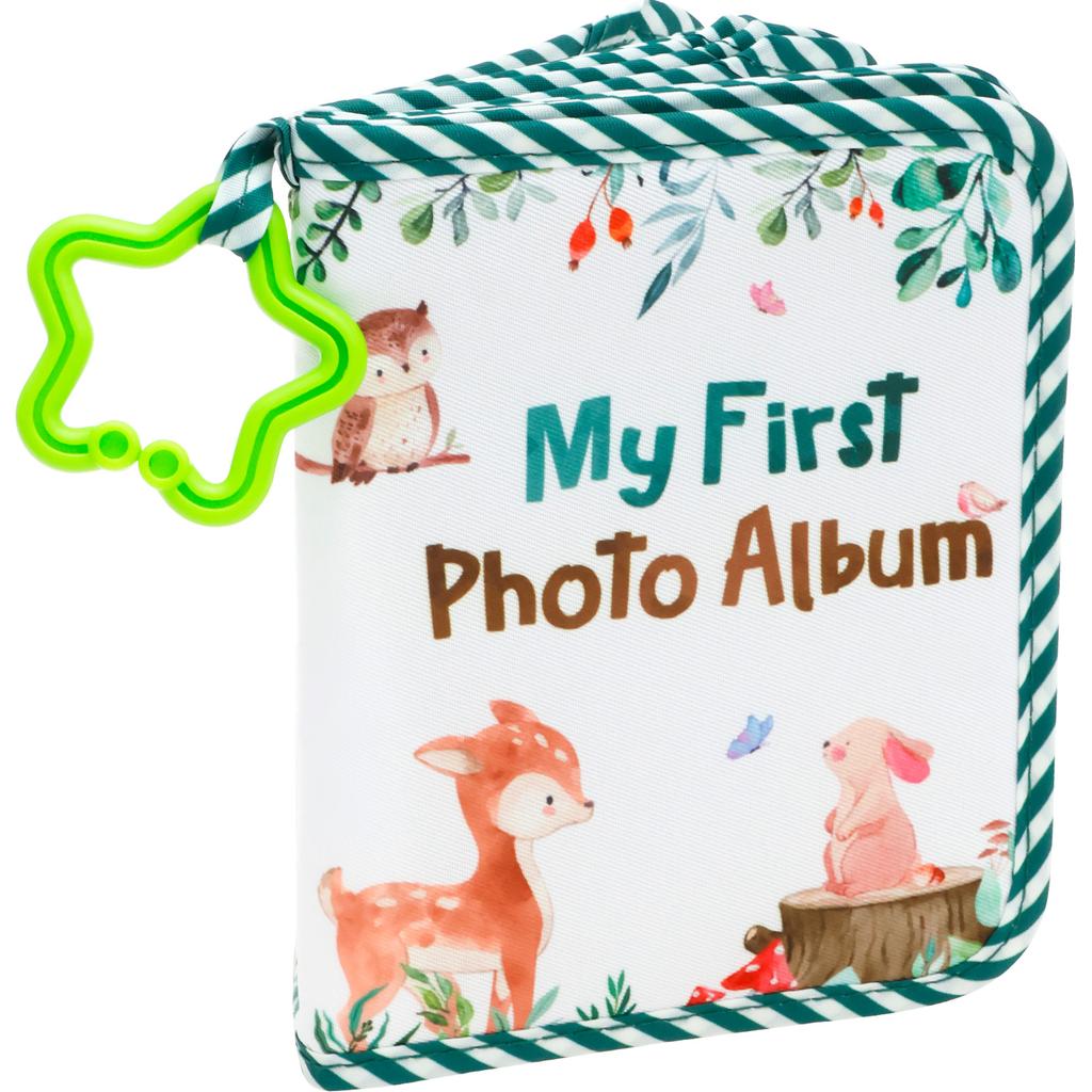 1 Pc Soft Cloth Baby Photo Album Safe Baby Memory Album with Mirror Toddler Family Memory Book Present for Kids Newborn Toddlers