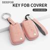Car Key Cover For VW Volkswagen MK7 Golf 7 Passat Tiguan MK2 For SEAT Ateca Leon FR 2 PU Car Key Protector Shell Accessories