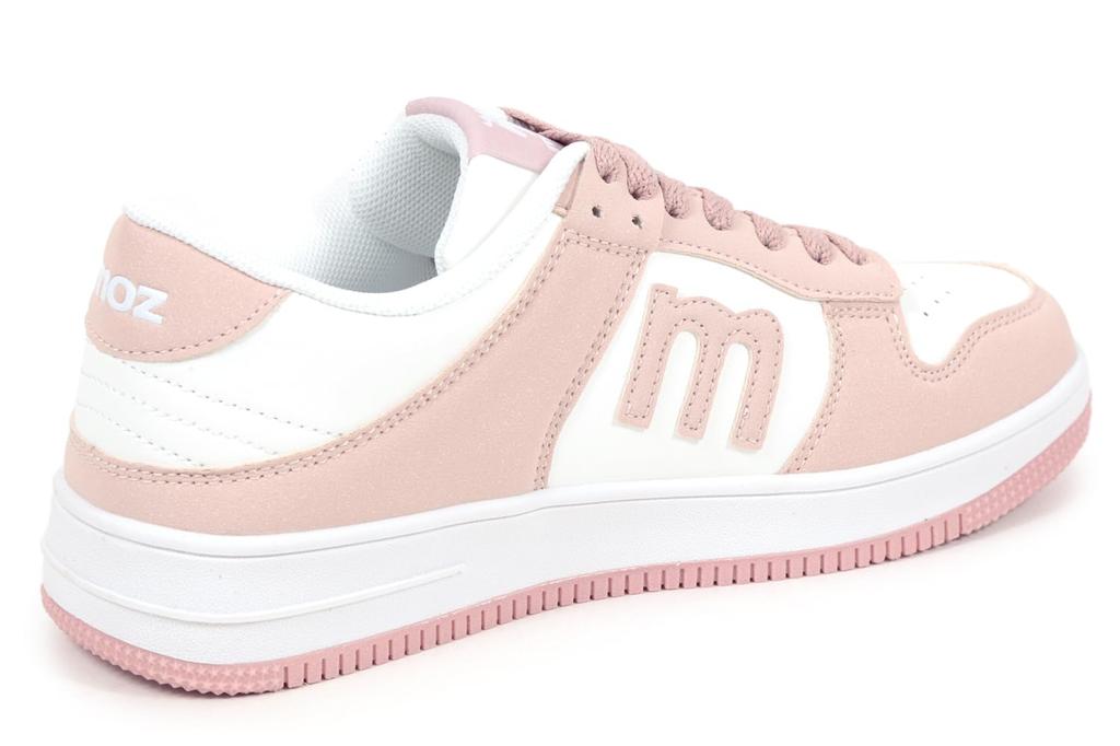 moz U Combination White and Size Women's Low-Top Sneakers, Colors, Pink, 24.5cm