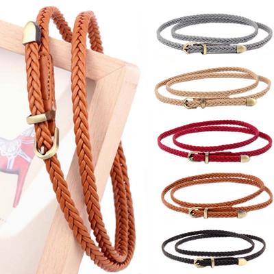 Pull Mode Élégant Ceintures en Similicuir Ceinture Fine Ajustable Ceinture de Taille Sangle de Robe