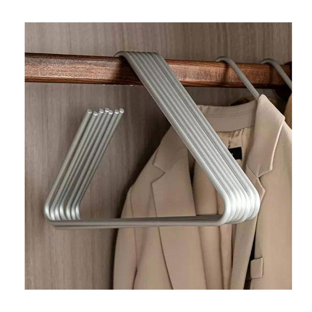 Aluminum Alloy Hangers High End Solid Space Aluminum No Trace Light Luxury Ins Style Clothes Hangers For Home Wardrobe