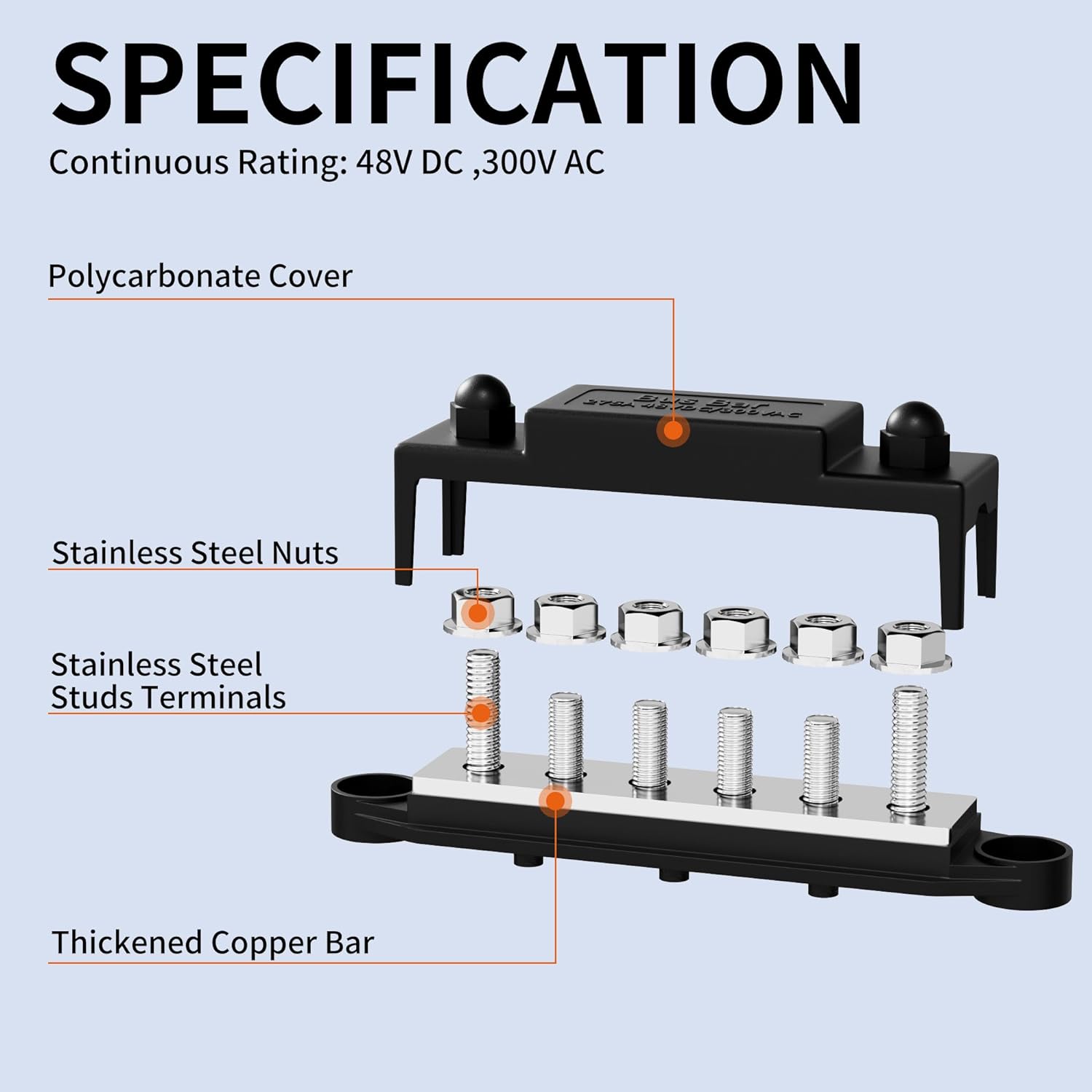 

1 шт. / 1 пара 275A клеммная колодка шины 12 В блок распределения питания 6 x M8 для автомобильного звука аудио автомобильный распределитель питания чёрный