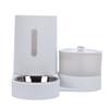 Cat Food Feeder and Water Fountain Large Capacity Space Saving Easy To Clean Pet Dry Food Dispenser