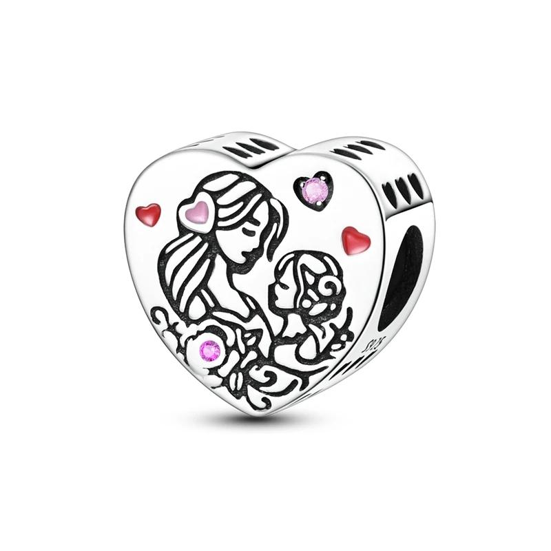 Splittable Mother Daughter Dangle Charm Bead Component Bead Components Compatible With Authentic Original Bracelet High Quality Fine Jewelry Designed