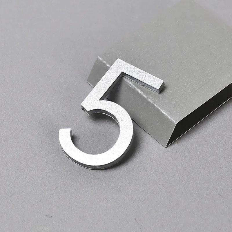 0-9 Ziffern Hausnummer Aufkleber 3D Selbstklebend Türschild Außen Briefkasten Hotel Apartment Zimmer Adressschild Heimdeko
