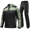 RENHE Motorcycle Rainwear Set with Shoe Waterproof and Ideal for and Size M Men's Covers, Water-Repellent, Cycling, Golf, Work, Hiking, Green,