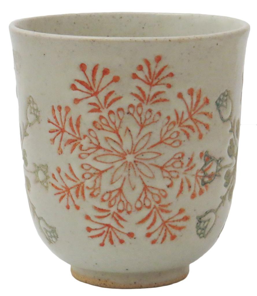 Hasami Ware, Isayama Seito, Ring Flower Teacups, Pair