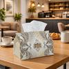 1pc Baroque Safari Tissue Box - Leopard Spot Floral Scroll Napkin Storage Box, Suitable for Rolls/facial Tissues/single Sheets,Two Sizes Available for