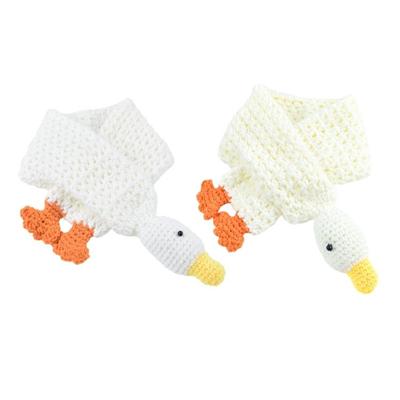 Kids Knitted Scarf Cartoon Duck Designs Toddler Soft Warm Scarves Wrap Neck Warmer Winter Neckerchief for Girls and Boys