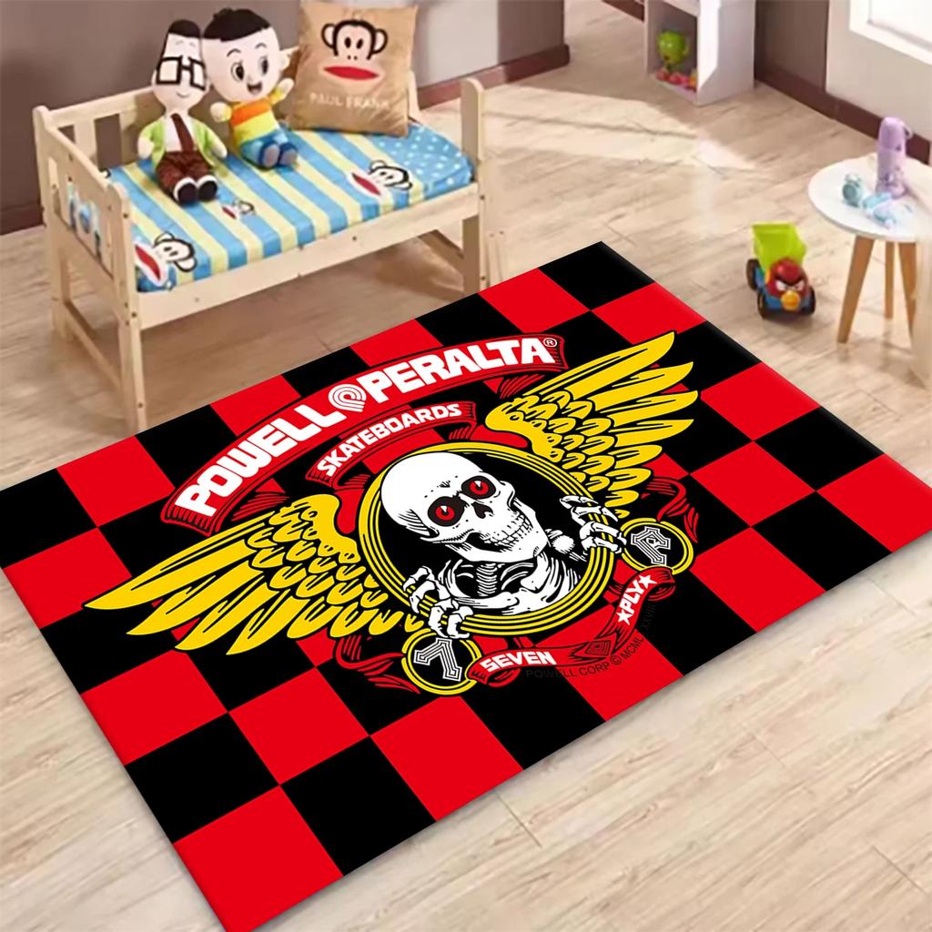 P-Powell P-Peralta skateboard Tappeti Antiscivolo Tappeto Multifunzione Tappeti per Soggiorno Zerbini per Ingresso Casa Cucina Corridoio