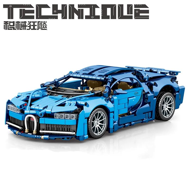 Creative Technical Bugattied Sports Racing Car Building Blocks Lamborghinied MOC Models Assemble Bricks Vehicle Toy Gift For Kid