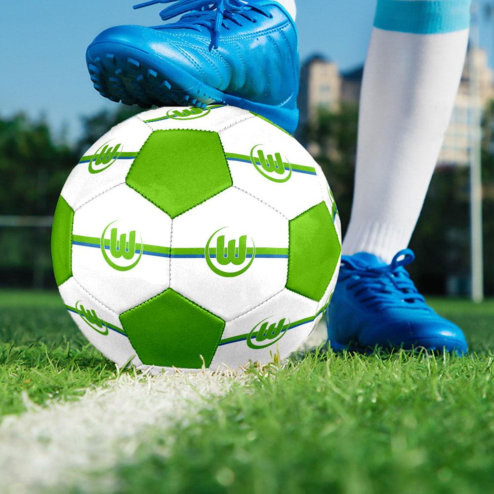1pc Vfl Wolfsburg Soccer Ball Size 5 Indoor Soccer Ball Fashion Colorful Backyard Game - Great For Sports Fans Gift HE123