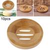 Round Soap Tray Wood High Intensity Natural Plate Rack Soap Dish Storage Holder Store Soap Wood Soap Tray 10pcs