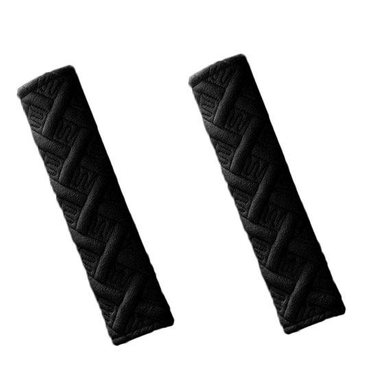 1 Pair Stylish Car Safety Seat Belt Plush Head Support Cushion Shoulder Pads