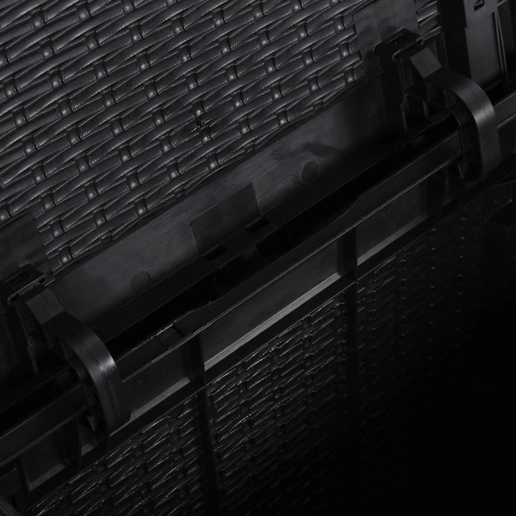 Garden Storage Box 90 L Black PP Rattan