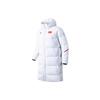 Anta Star Series National Flag Long Sleeve Mid-Length Warm Hooded Down Jacket Unisex Outerwear White 152040929-1