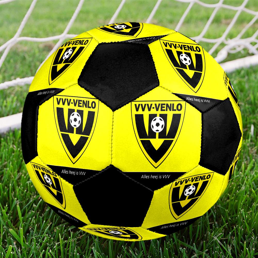 Pallone da Calcio VVV-Venlo Colorato Per Tutte le Età Cucito a Macchina PVC Pronto per la Competizione Resistente Alto Rimbalzo.TAGLIA5