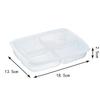 1pc Transparent Four Grid Refrigerator Large Capacity Storage Box Frozen Meat Compartment Food Sub-packed Kitchen Tools