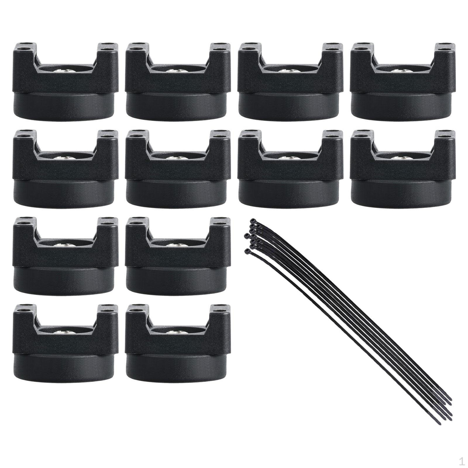 

Mount Nylon Cable Ties Holder Heavy Duty Accessories, Professional Wire Fixed Fastener Clips, 12pcs