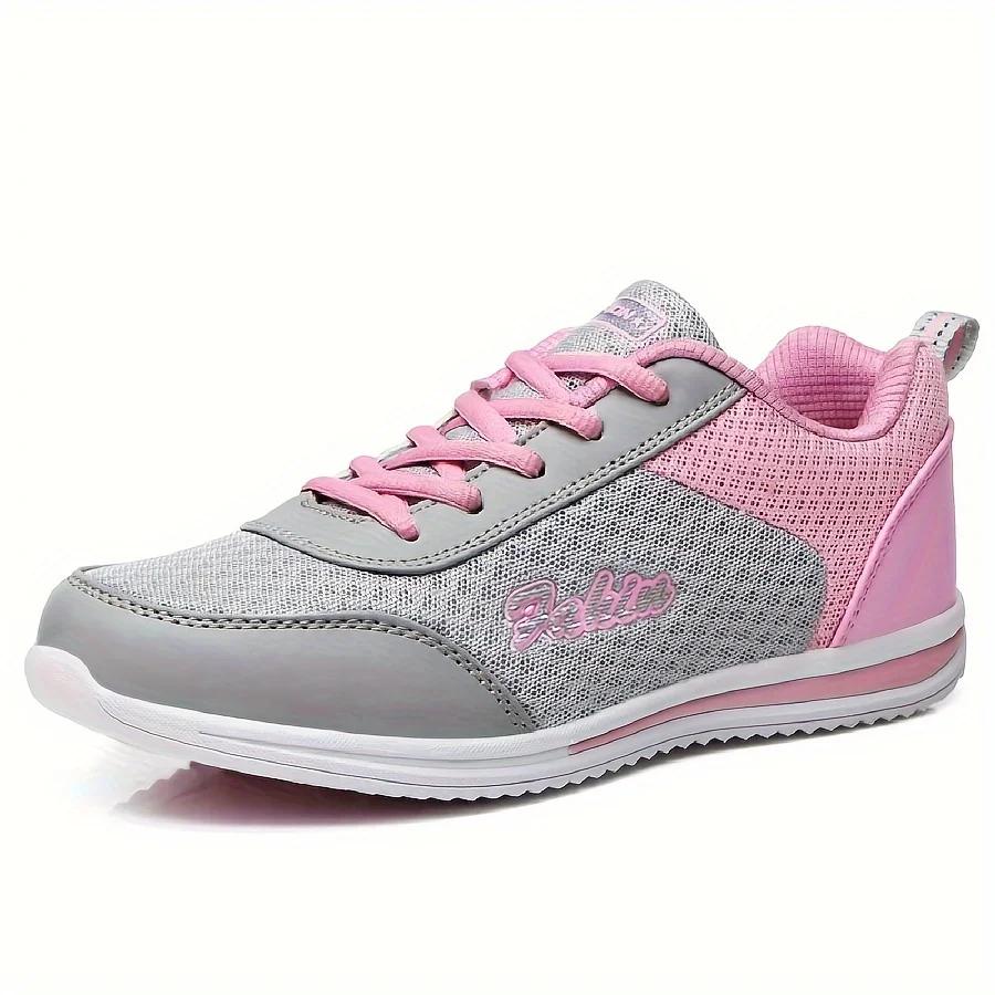 Fashion Breathable Sneakers For Women 2025 New Fashion Solid Color Soft Women Sneakers Mesh Fabric Lace Up Woman Shoes Female Footwear