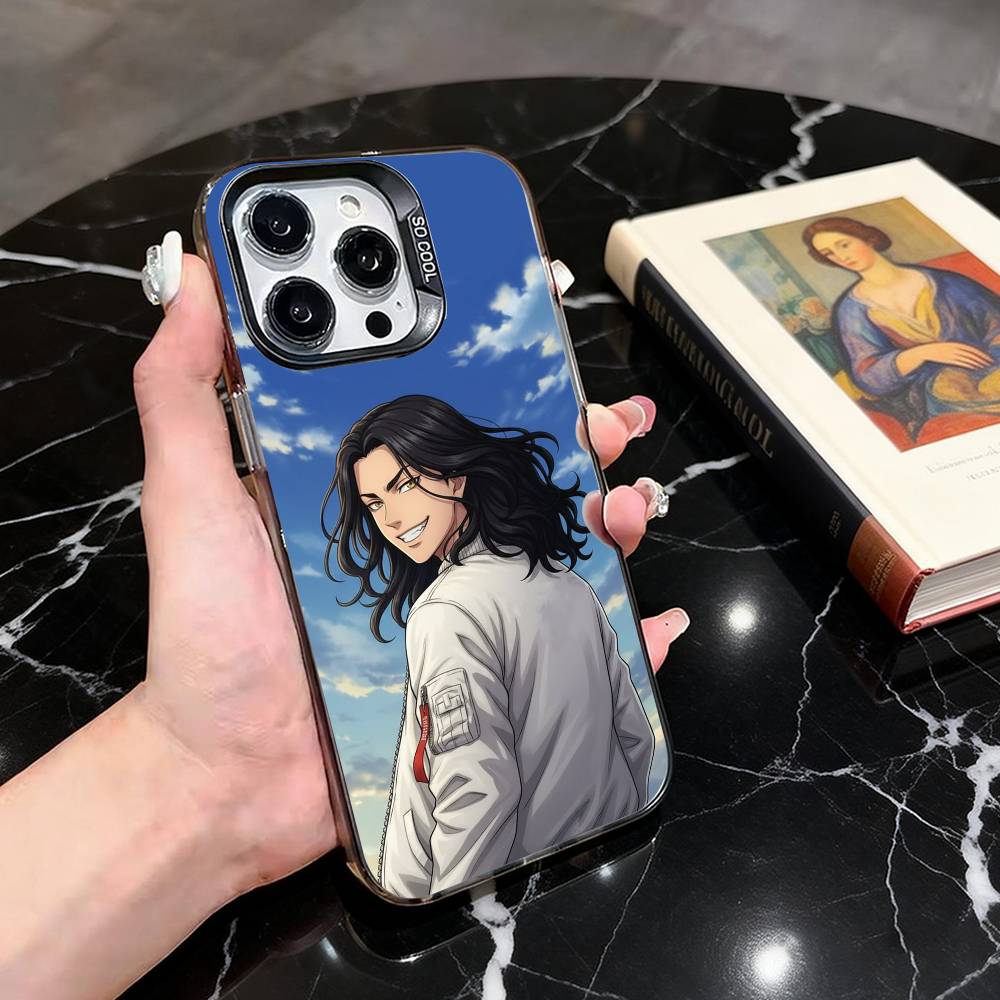 Tokyo Revengers Keisuke Baji Phone Case For iPhone 17,16,15,14,13,12,11 Plus,Pro Max,XS,Colored Silver Plated Inside Cover iPhone17