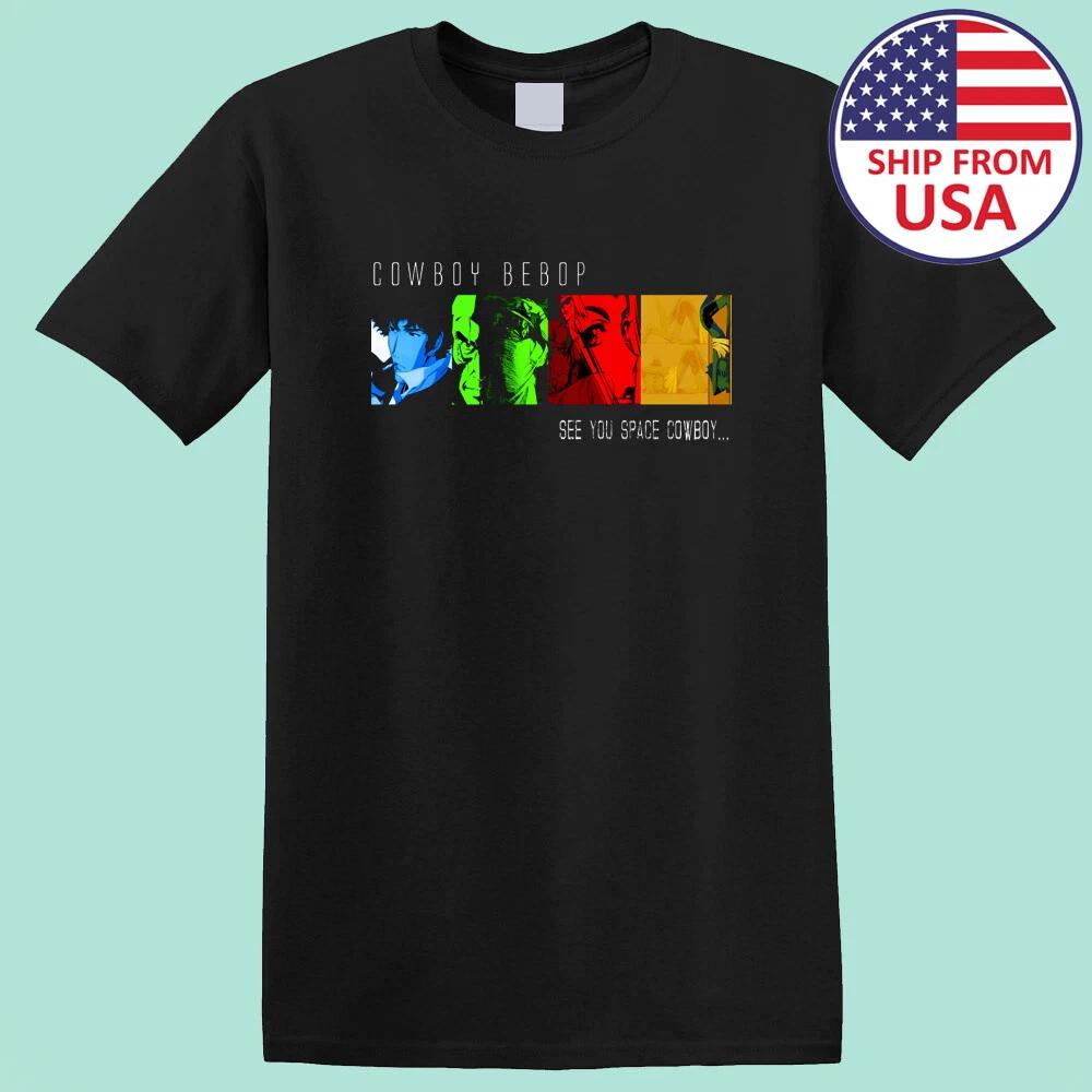 Cowboy Bebop See You in Space Men s Black Size S-5XL S
