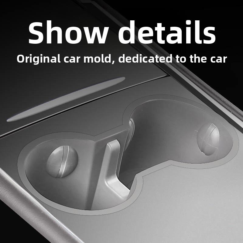 Autocollant de Voiture Pour Tesla Model 3 Y Juniper Highland 2025 2026 Porte-Gobelet Central Contrôle Limiteur de Porte-Gobelet Vente en Gros Intérieur