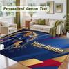 Crystal Velvet Square Rug Custom NameKylian Mbappe Pattern Non Slip Home Floor Decor Rug