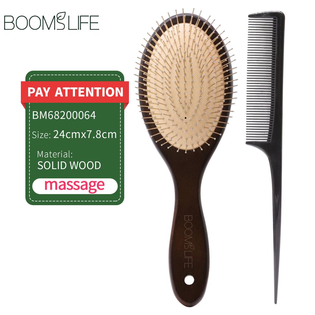 Steel Hair Brush Personalized  Wood Comb Metal Stainless Pin Hair Brushes Portable Detangling Hair Brush Massage Scalp Comb1