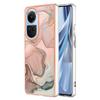YB IMD Series-16 Style E TPU Case for Oppo Reno10 5G (Global) Electroplating 2.0mm Marble Pattern IMD Phone Cover