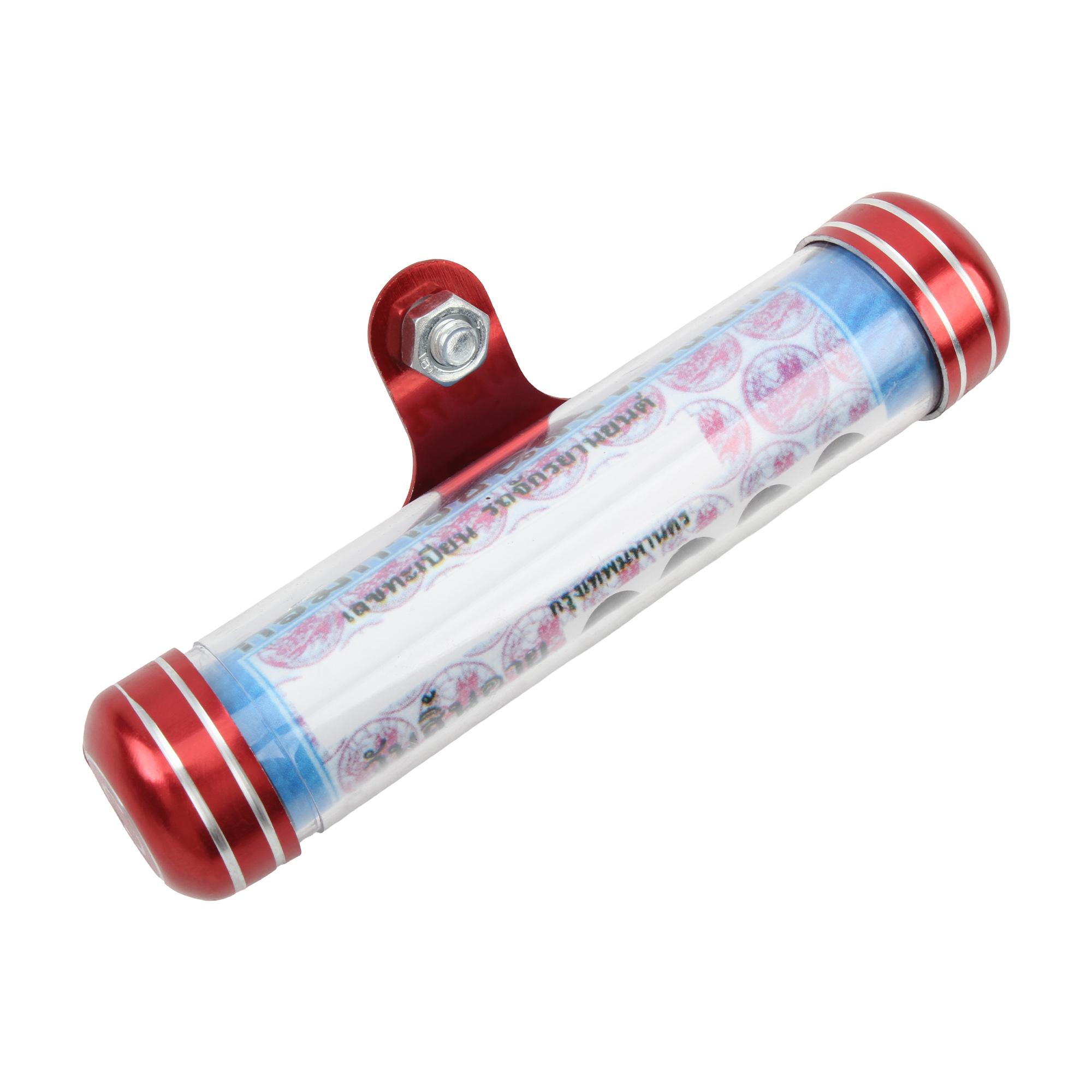 Motorcycle Universal Tax Disc Tube Holder Cylindrical Holder Detachable Frame Accessories красный
