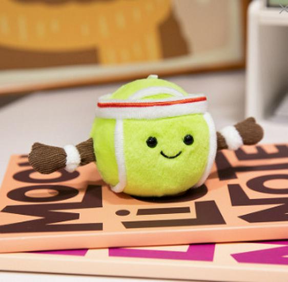 JC Fun Latte Tasse Tennis Popcorn Plüschtier Croissant Bär Pinguin Anhänger - Kindergeschenk