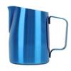 Milk Frother Steamer Cup Bevel Design Titanium Blue Coffee Milk Frother Cups for Milk Frothing